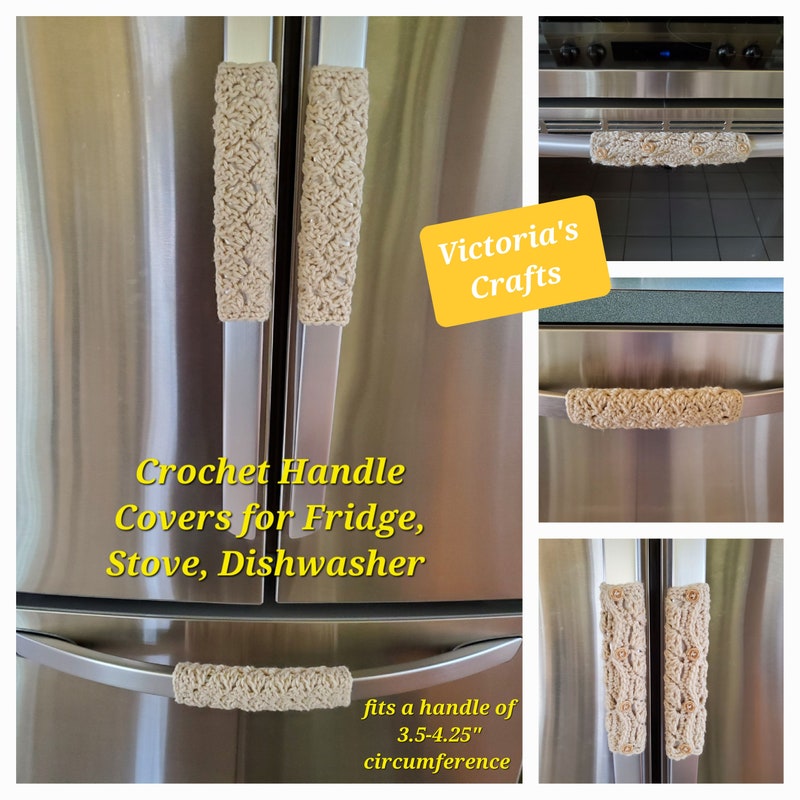 Beige - Handmade Cotton Fridge Handle Cover 37