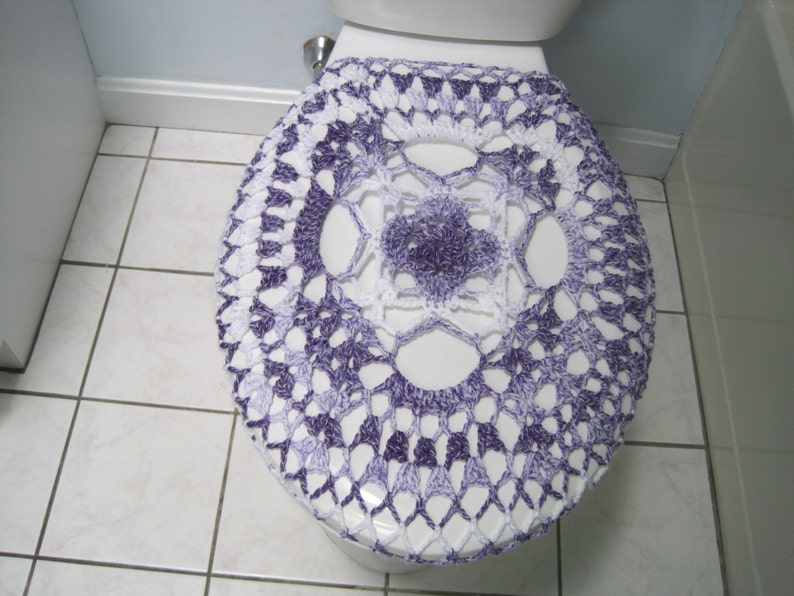 grapes TSC8i or TTL8i bathroom decor Toilet seat cover tank lid cover Crochet toilet seat cover