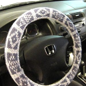 Knit Steering Wheel Covers, Steering Wheel Covers, car accessories  - KSWC3F, 10B - 2 styles left