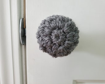 Crocheted Door Knob Covers (fits 1.75-2.15" knobs),  Acrylic Yarn, Child Safe, Wall Protector-15 colors-DKC3A-3P