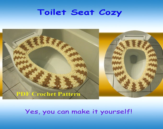 Crochet Pattern Toilet Seat Cozy 34VC2012 Etsy