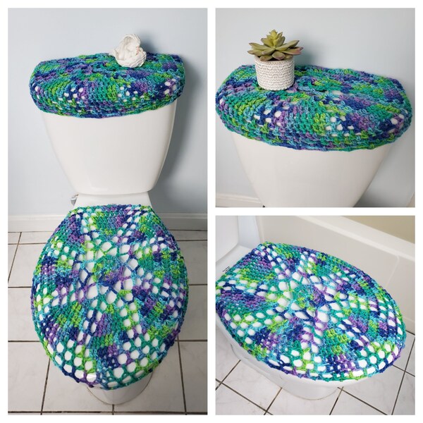 Elongated Toilet Lid Cover Etsy