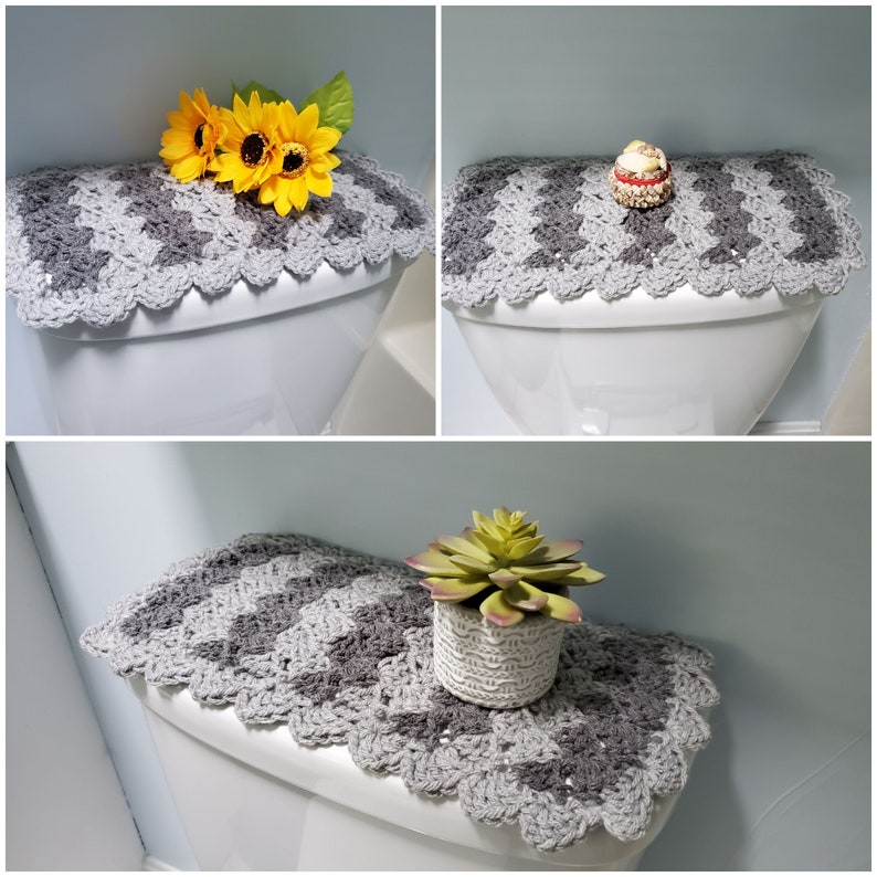Toilet Tank Topper Crochet Toilet Tank Topper Bathroom Etsy