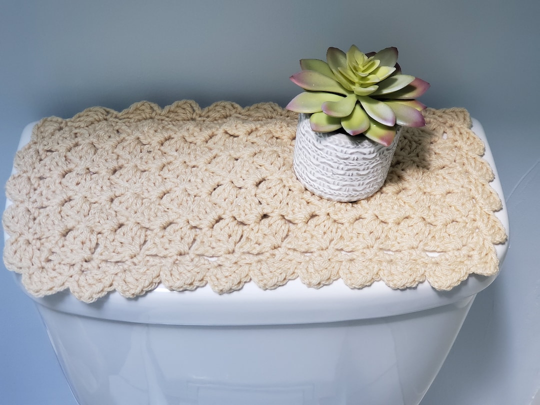 Toilet Tank Topper Crochet Toilet Tank Topper Bathroom Decor Etsy