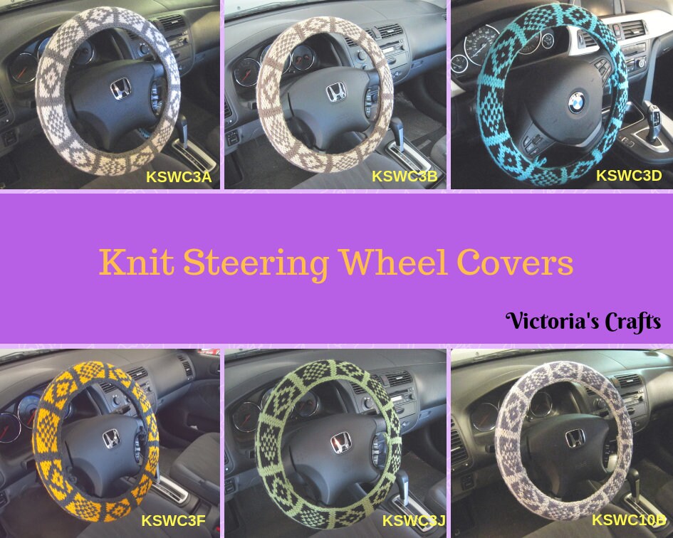 Knit Steering Wheel Covers Steering Wheel Covers car Etsy