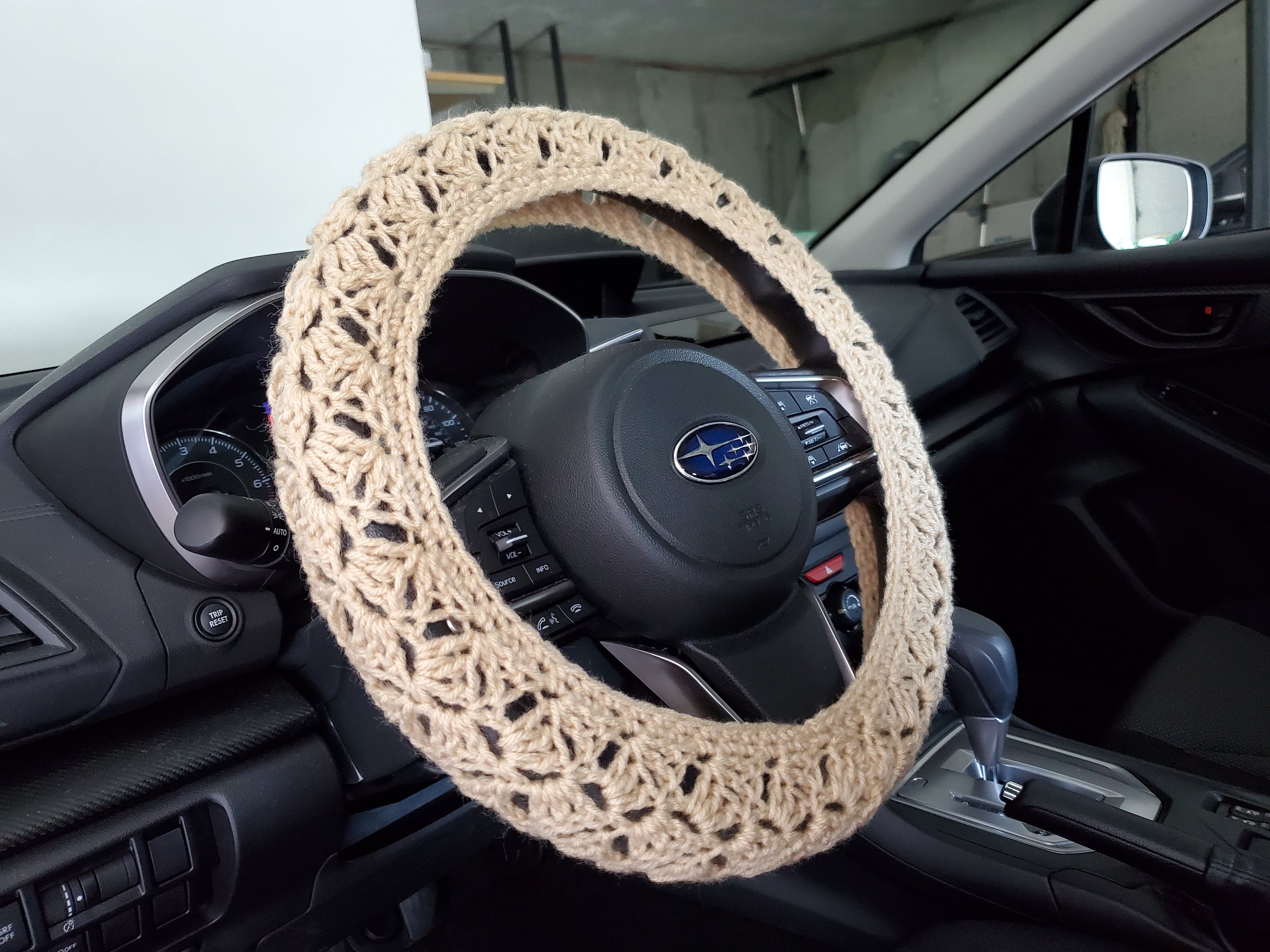 1 Ensemble De Couvre volant De Voiture En Fibre De Carbone