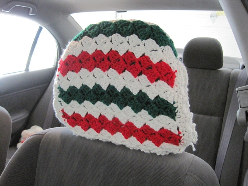 Car Front Seat Headrest Covers Headrest Cozy Crochet or Knit Etsy
