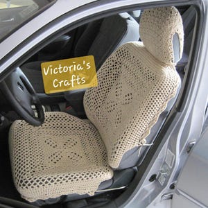 Car Seat Covers, Crochet Car Front Seat Covers, car decor, car accessories