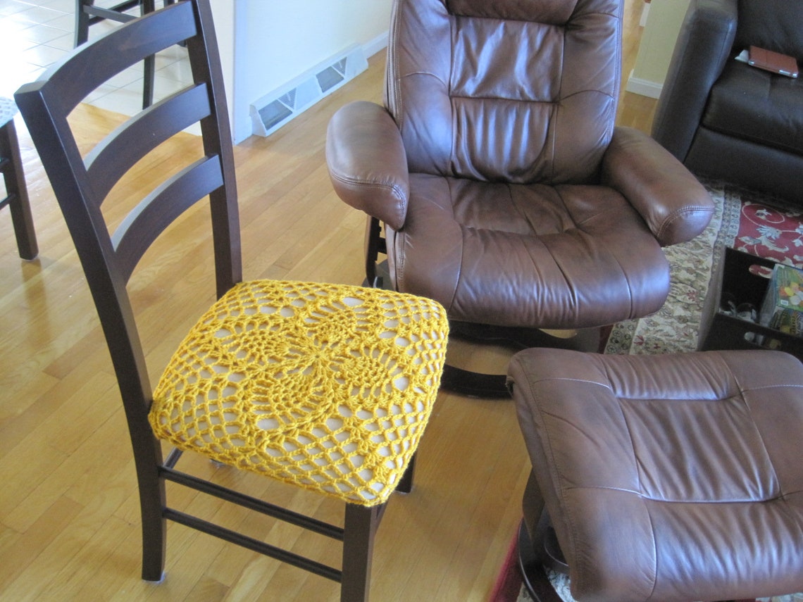 Chair Covers Chair Pads and Covers Crochet Chair Cover/Cozy Etsy
