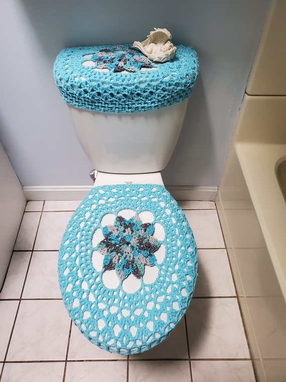 Custom Toilet Lid Cover And Toilet Tank Cover Set Of 2 Pcs, Personalized Toilet Seat Cover Set Of 2, Add Your Design Customized Toilet Seat Cover With