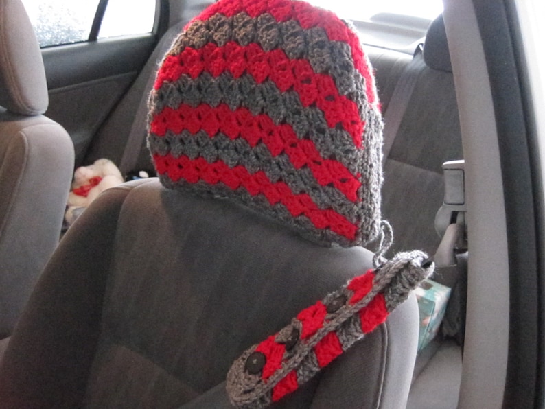 Car Front Seat Headrest Covers Headrest Cozy Crochet or Knit Etsy