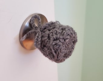 Crochet Door Knob Cover (fits 1.75-2.15 knobs), Child Safe Door Knob Cover, Crochet Wall Protector-12 colors - DKC1A-12A-acrylic yarn