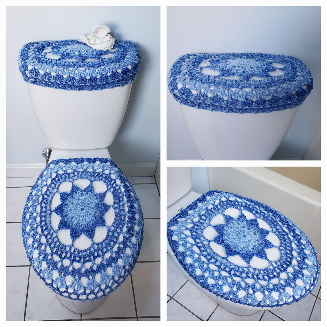 Crochet Toilet Tank Lid Cover or Crochet Toilet Seat Cover Etsy