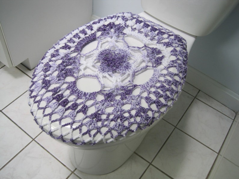 grapes TSC8i or TTL8i bathroom decor Toilet seat cover tank lid cover Crochet toilet seat cover