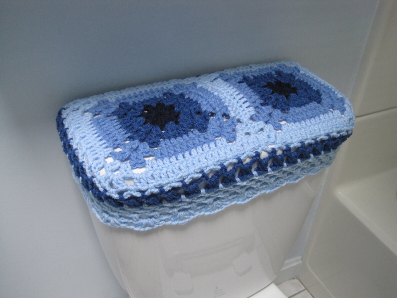 Toilet Tank Cover Toilet Tank Topper Crochet Granny Square Etsy