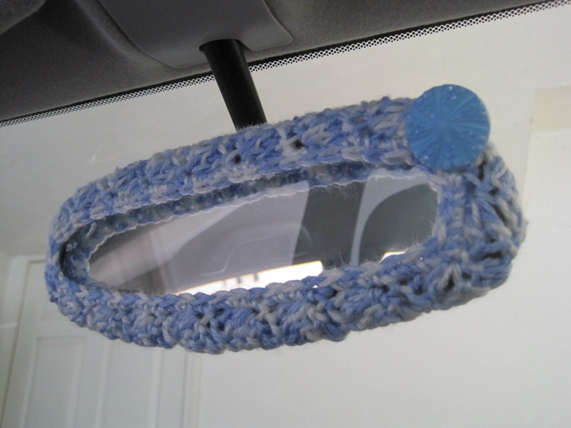 Crochet Rearview Mirror Cover Car Mirror Cover Rear view Etsy