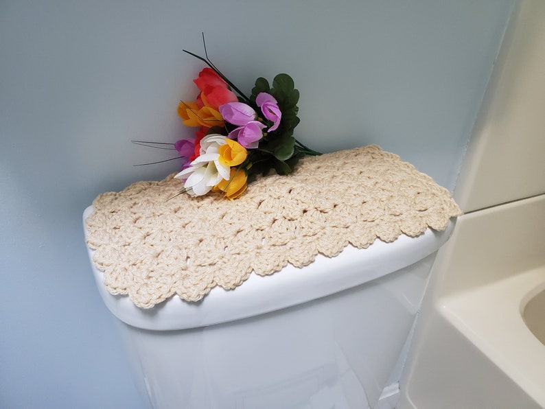 Toilet Tank Topper Crochet Toilet Tank Topper Bathroom Decor Etsy