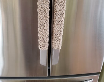 Fridge Handle Cover, Crochet Handle Cover for Dishwasher or Stove, Refrigerator Handle Cover, Home Decor - mushroom - RHC1B - Sizes: S-M-L