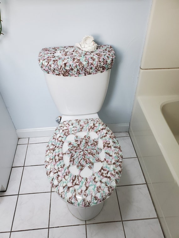 Lot de 2 une housse de siège de toilette au crochet et un couvercle de  réservoir un goûter TTLTSC30D -  Canada