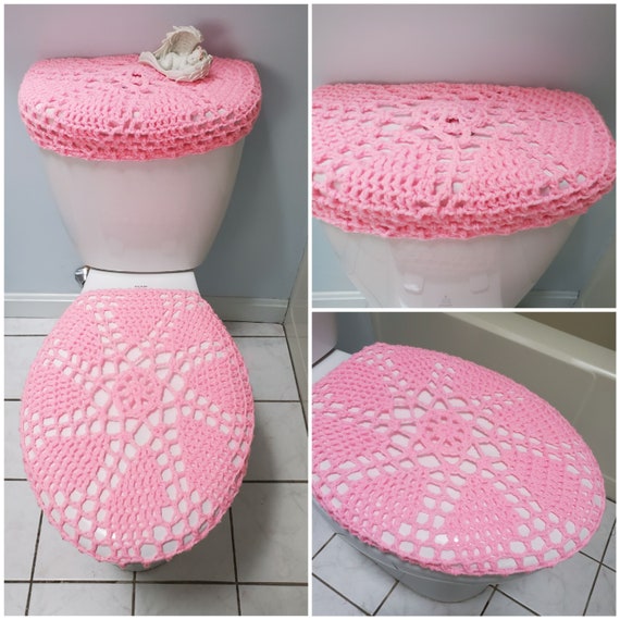 Crochet Couverture de siège de toilette, couverture de couvercle de  réservoir, beauté de salle de bains vert pastel TSC29Nor TTL29N -   France