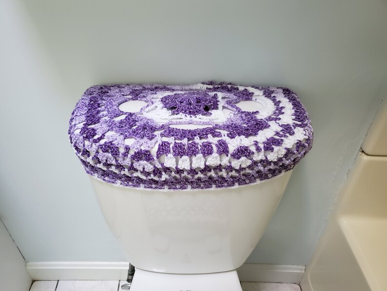 grapes TSC8i or TTL8i bathroom decor Toilet seat cover tank lid cover Crochet toilet seat cover