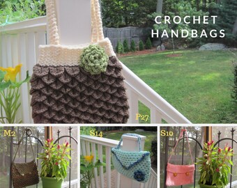 Crochet handbags, handbags, purses, crochet bags - 3 styles left