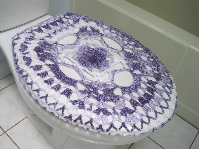 grapes TSC8i or TTL8i bathroom decor Toilet seat cover tank lid cover Crochet toilet seat cover