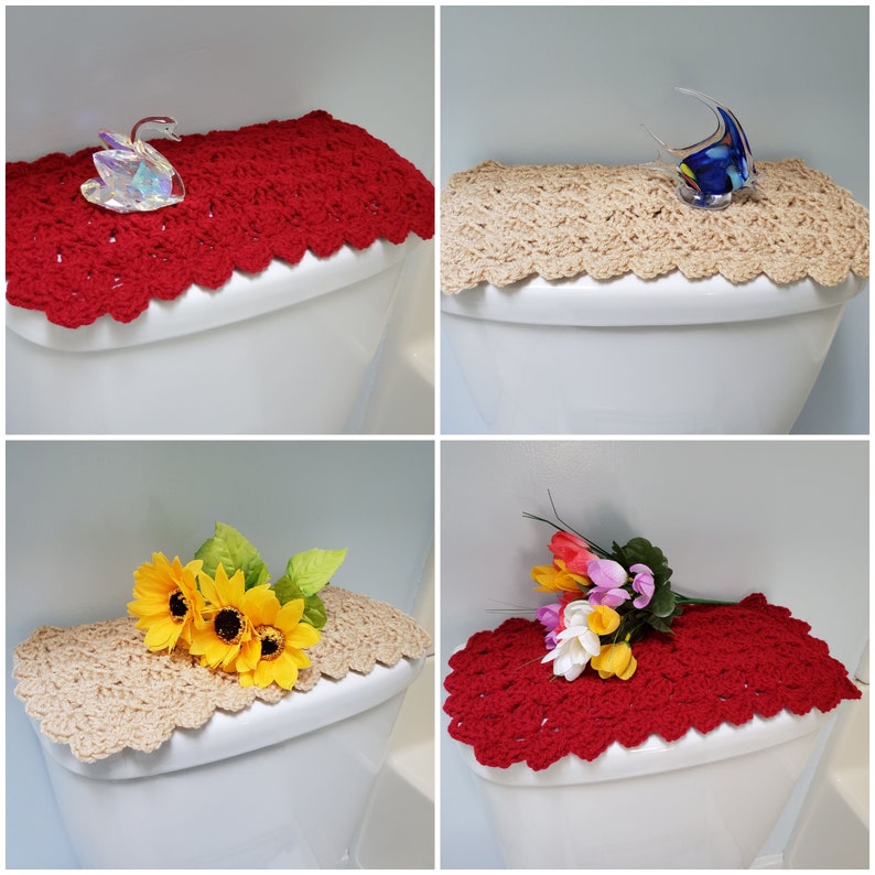 Toilet Tank Topper Crochet Toilet Tank Topper Bathroom Etsy
