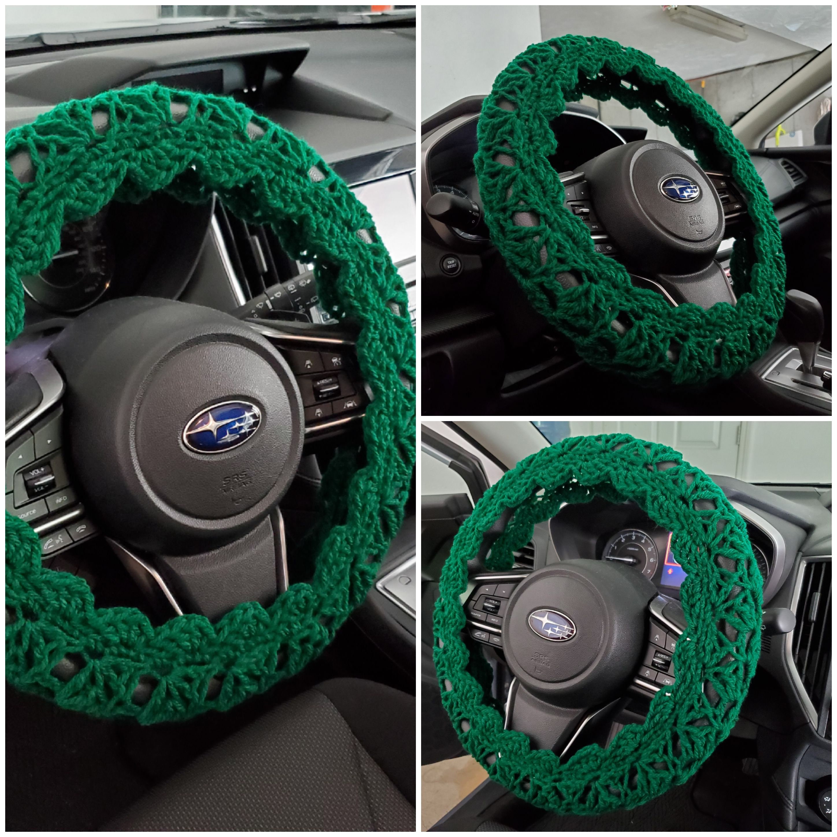Crochet Steering Wheel Cover Steering Wheel Cover green Etsy