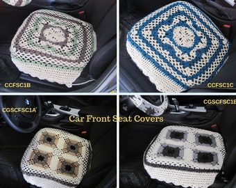 Crochet Car Front Seat Covers, car accessories - 4 styles - You Choose