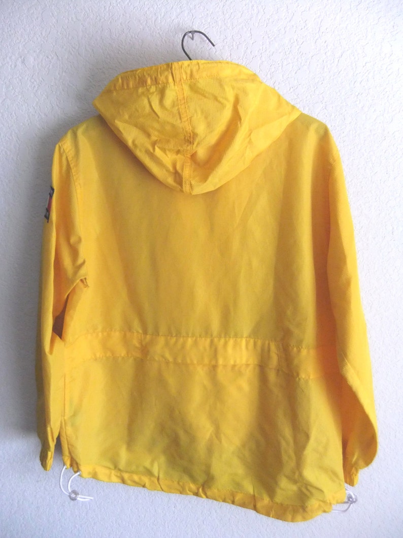 90s Tommy Hilfiger Anorak Raincoat Club Kid Yellow Textured | Etsy