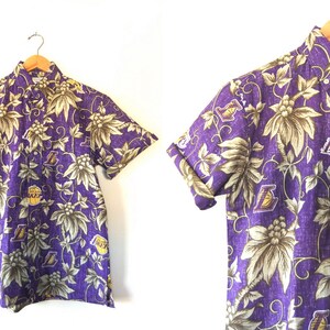 90s Los Angeles Lakers Hawaiian Shirt 