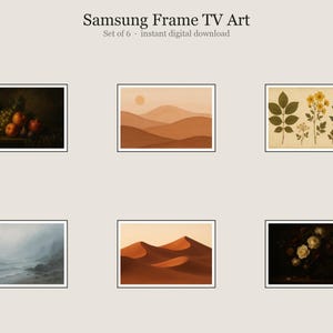 Samsung Frame TV Art Set, Moody Fine Art for Frame TV, Digital Download Gallery Collection