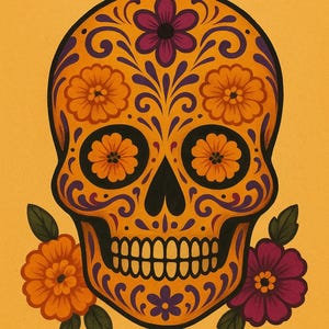 Día de los Muertos Set, Dia De Los Muertos Wall Art, Printable Gallery Wall Set of 4, Instant Digital Download image 6