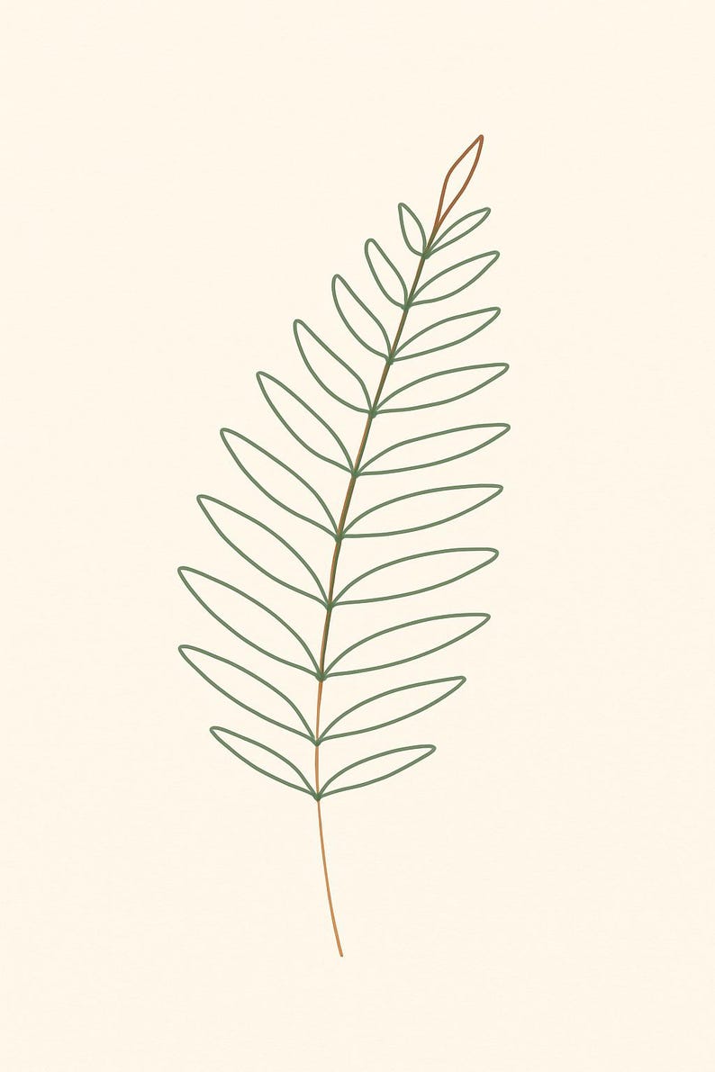 Botanical Line Art Collection, Botanical Line Art Wall Art, Printable Gallery Wall Set of 4, Instant Digital Download image 4