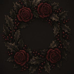 Gothmas Gallery Wall Art Set, Gothic Christmas Prints, Botanical, Nutcracker (Digital Download) image 3