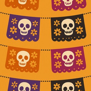 Día de los Muertos Set, Dia De Los Muertos Wall Art, Printable Gallery Wall Set of 4, Instant Digital Download image 5