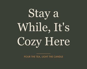 Impressão com citação aconchegante para decoração de outono | Arte de parede Hygge com tipografia outonal | Download instantâneo para impressão