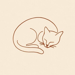 Orange Tabby Line Art Set, Orange Tabby Cat Line Art Wall Art, Printable Gallery Wall Set of 3, Instant Digital Download image 5