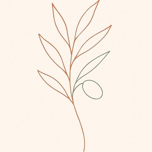 Botanical Line Art Collection, Botanical Line Art Wall Art, Printable Gallery Wall Set of 4, Instant Digital Download image 6