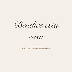 Bendice esta casa Cuadro Imprimible, Spanish Quote Wall Art, Arte Para Pared, Instant Digital Download