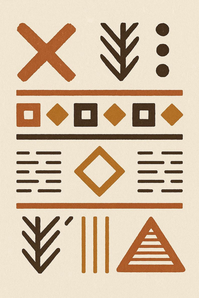 Afrobohemian Set, Afrobohemian Wall Art, Printable Gallery Wall Set of 3, Instant Digital Download image 5