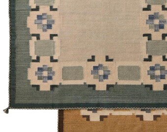 Alfombra tejida a mano con trama plana, 100 % lana de Nueva Zelanda, tamaños personalizados, pelo corto y resistente, ecológica.