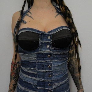 SALE! Distressed jeans corset