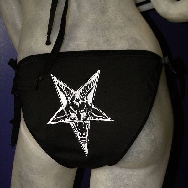 Bikini pentagramme, maillot de bain en métal lourd, vêtements sataniques