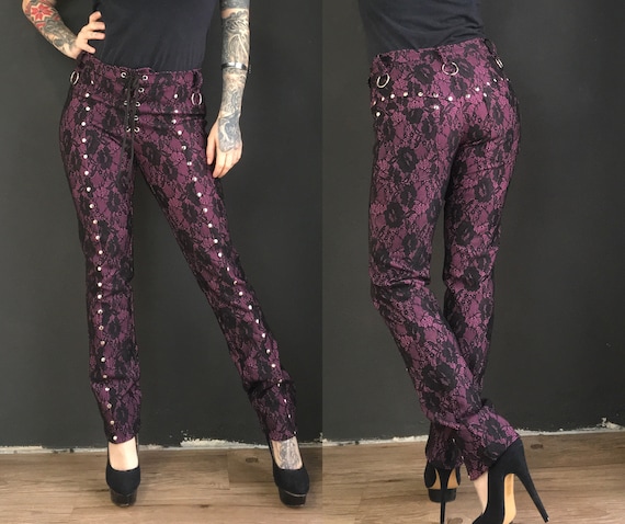 【新品・未使用】Ameri CHEMICAL LACE PANTS Lillie Lace pants Custom black lace pants-Rocknremix – Rockn