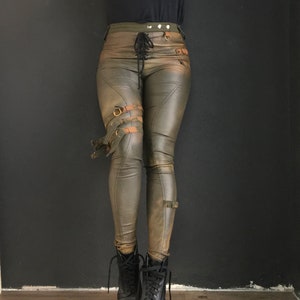 Militärgrüne enge Hose,Steampunk-Leggings,Dieselpunk