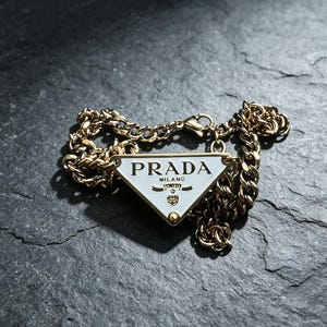 Prada Necklace Triangle - Etsy