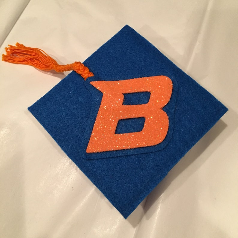 University or School Block Letters Dog Graduation Cap Hat ANY College CUSTOM