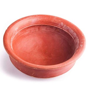 Olla de barro hecha a mano / Handi de barro natural para biryani, curry, arroz y cocción lenta tradicional.